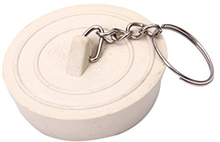 Bouchon en Caoutchouc pour Baignoire Lavabo - Blanc Cassé