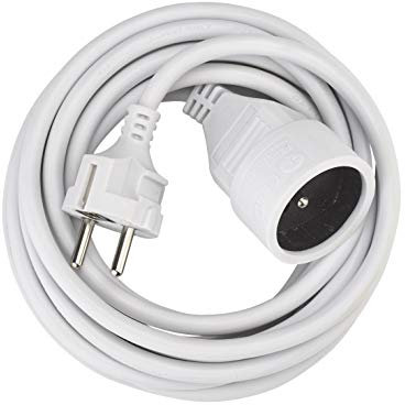DEBFLEX - Rallonge 5m HO5VV-F 3G 1.5 / 2P+T / 16 Ampères - Blanc