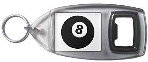 8 Ball - Plastic Bottle Opener Key Ring