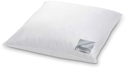 Hanskruchen Hochwertiges Kopfkissen Diamant |extra Soft| 80x80 cm weiße norddeutsche Neue Gänsefedern/Daunen Klasse I, 50% Federn, 50% Daunen