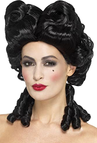 Smiffys Gothic-Barock-Perücke, Schwarz