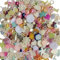 Chenkou Craft Random 100g / Los (ca. 400 Stück) 4-20mm Halbrunde Perlen Seastar Bow Rose Strass Flache Rückseite Perlen Perle Lose Perlen Edelstein
