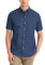 Van Heusen Men's Wrinkle Free Short Sleeve Button Down Check Shirt, Carbon Blue Minicheck, Medium
