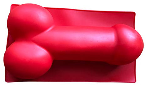 ROYAL HOUSEWARE Stampo in silicone per torte a forma di pene, 28 cm, per cioccolato, per pene, per cubetti di ghiaccio, cupcake, biscotti