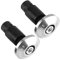 KIMISS Universal 1Pair Motorrad Lenkerende Schiebekappen für die meisten Motorräder mit 22 mm (7/8 Zoll) Durchmesser Lenkern.(Silber)
