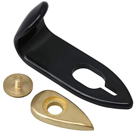 lovermusic Daumenstütze für Saxophon, Kunststoff, mit Unterlegscheibe und Schraube, Schwarz