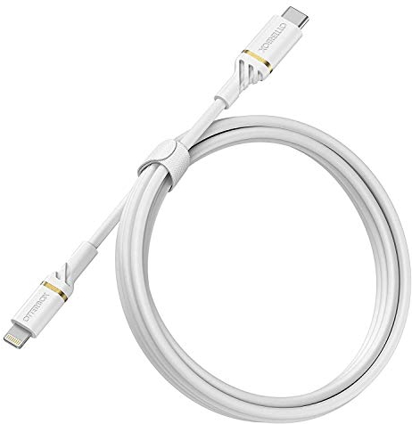 OtterBox Reinforced USB-C to Lightning Cable, MFi Certified, Fast Charging Cable for iPhone and iPad, Ultra-Rugged, Bend and Flex Tested, 1M, White