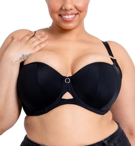 Curvy Kate Women's Boost Me Up Balconette Bra, Opaque, Black, 34J