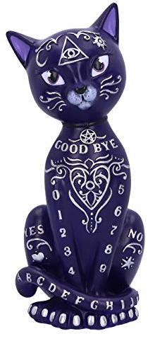 Nemesis Now Purple Mystic Kitty 26cm Ouija Cat Figurine Figur, Harz, violett, 26 cm