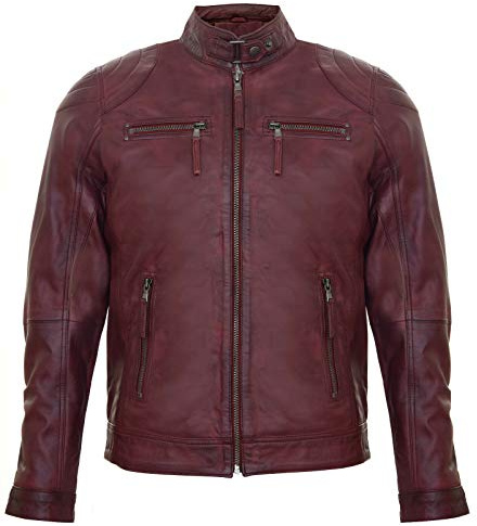 Herren 100% Echtleder Moto Rennen Motorrad Fashion Motorrad Jacke Mit Reißverschluss