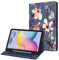 FINTIE Coque pour Samsung Galaxy Tab S6 Lite 10.4 Pouces 2024/2022/2020 - Housse Multipositions Etui avec Poche Frontale et Fonction Sommeil/Réveil Automatique, Fleur Hibiscus