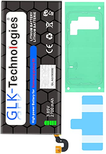 High Power Mobile Phone Replacement Battery for Samsung Galaxy S6 SM-G920F / EB-BG920ABE | Original GLK Technologies 2700 mAh Phone Battery | Includes 2x Adhesive Tape Sets