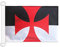 AZ FLAG Bootsflagge Templerorden Baussant 45x30 cm, Aussenverwendung - Tempelherren Bootsfahne Aus Gestricktem Polyester Mit Plastikringen