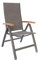 Villana Multipositionssessel, anthrazit, Alu/Textilene, 68x58x110, FSC Armlehnen Akazienholz, verstellbar