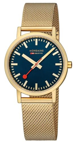 Mondaine Damen Analog Quarz Uhr mit Edelstahl Armband A660.30314.40SBM