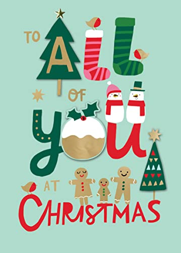 To All Of You At Christmas Fun Hand-Finished Christmas Card Family Xmas Cards SMF034