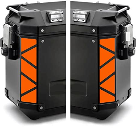 Rifrangenti Adesivi compatibili con Valigie Laterali GIVI TREKKER OUTBACK 48 37 ltr Motorrad (Arancione)