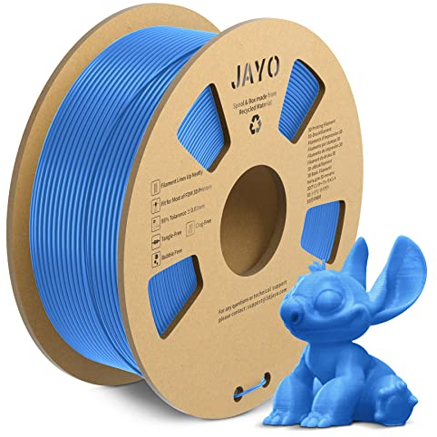 JAYO PLA+ Filament 1.75mm, Erhöhte Zähigkeit PLA Plus Filament-3D-Druckmaterialien, Maßgenauigkeit +/- 0.02mm, Neatly Wound, 1.1 kg Spule(2.42 LBS, 330M), PLA+ Grau Blau
