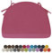 Lsjoaw 1 Stück Stuhlkissen Sitzkissen Stuhl 40X40X38X3 Sitzpolster mit Bindeband Rutschfestes Zierkissen Gartenkissen Halbrund Auflage für Stühle Indoor/Outdoor Sitzauflage,Rose Purple