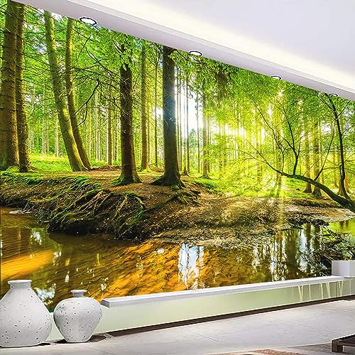 Trayosin DIY Diamond Painting für Erwachsene Großes Grüner Wald Diamond Art Kits, 5D Diamond Painting Landschaft mit Diamond Painting Bilder Zubehör für Geschenk Zuhause Wanddekoration (180x70cm)
