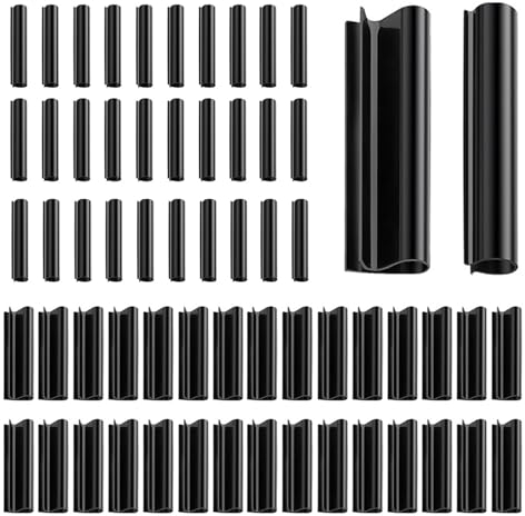Tefola 60 Stück Pool-Winterabdeckungs-Clips, 2 Formen, oberirdische Poolabdeckungs-Clips, 11,9 cm, Pool-Windschutz-Clips für Schwimmbad mit Metallgeländer