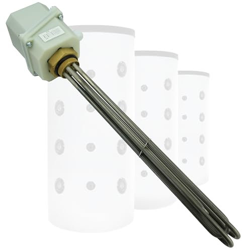 VanFlake Heizstab, Heizstab Warmwasserspeicher, Heizstab 1 1/2 Zoll, Heizpatrone Pufferspeicher 9kw, Heizstab Pufferspeicher, Heizelement 400V für Edelstahl und Emaillierte Wasserspeicher (9 kW)