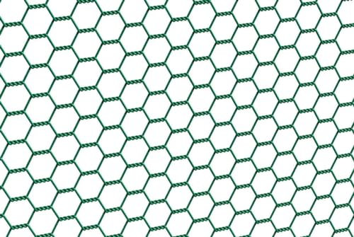 siwitec Maschendrahtzaun Sechseckgeflecht in grün | Maschenweite 25 x 25 mm | Höhe 500 mm | Länge 10 m | Hasendraht | Volierendraht | Kaninchendraht | Drahtzaun