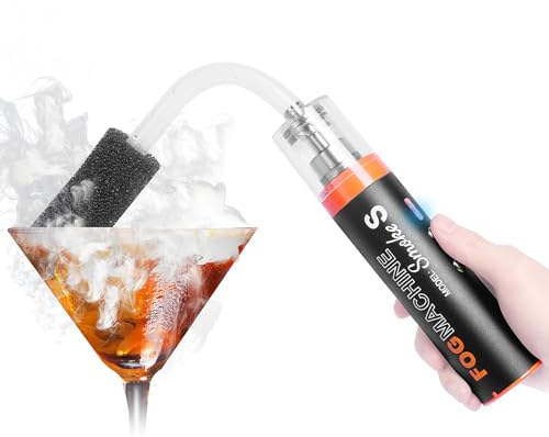 LENSGO Machine à Fumée Portable + 72ml Liquide à Fumée, Télécommande sans fill, Alimenté par Pile, Machine à Brouillard pour Photographie, Vidéographie, Fêtes, Mariages, Effets de Scène, Smoke S