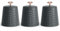 EHC Tea Sugar Coffee Canisters Set, Kitchen Storage Jars with Lids Airtight, Containers Canisters Jars Set of 3, Grey