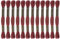 sourcing map 12 Stränge Stickgarn à 8m aus ägyptischer langfaseriger Baumwolle für Stickprojekte, Armbänder, dunkelrot