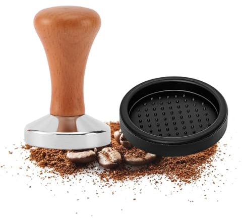 Kaffee Tamper, Espresso Tamper, Kaffeestampfer aus Edelstahl, Tampermatte, Eine Großartige Wahl für Die Zubereitung von Espresso mit Reichem Aroma und Großartigem Geschmack, für Kaffeeliebhaber