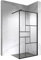 MOMENTS OF GLASS Duschabtrennung Walk In Gianna-R 130x200 cm Duschwand Dusche 8mm STARK aus DURCHSICHTIGEM NANO ESG Sicherheitsglas, Rahmen aus schwarzem Aluminium und Stabilisationsstange in Schwarz