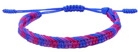 HIJONES Regenbogen LGBT Pride Armband für Lesben Schwule Bisexuelle Verstellbares Flechtarmband Schmuck Stil 3