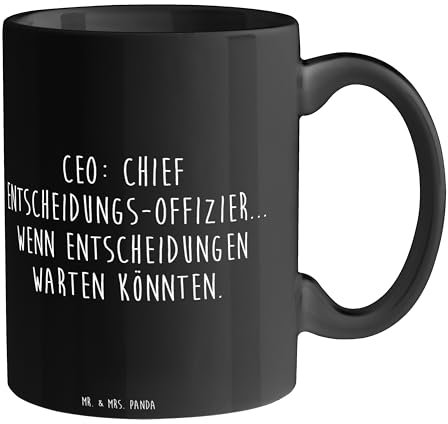 Mr. & Mrs. Panda Tasse Spruch CEO Entscheidungen - Geschenk, Unternehmensführung, Geschäftsleben, Geschäftsleitung, Geschenke mit Herz, Berufsliebe,