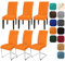 Yugarlibi Stuhlhussen 6er Set Stretch Stuhlhussen Schwingstuhl Elastische Hussen Stuhlbezug Abnehmbarer Waschbarer Stühle Schutz für Küche Restaurant Hotel Bankett Hochzeit (Orange, 6 Stück)