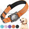 AgoumLux Airtag Hundehalsband mit Airtag Hülle Wasserdicht, GPS Tracker für Hunde Kompatibel mit Apple Air Tag Halsband für Kleine, Mittlere und Große Hunde, Orange, S