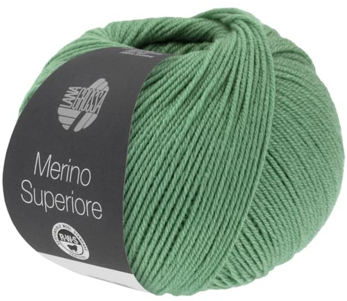LANA GROSSA Merino Superiore | Pure, extrafeine Merinowolle waschmaschinenfest und filzfrei | Handstrickgarn aus 100% Schurwolle (Merino extrafein) | 50g Wolle zum Stricken & Häkeln | 180m Garn FB42