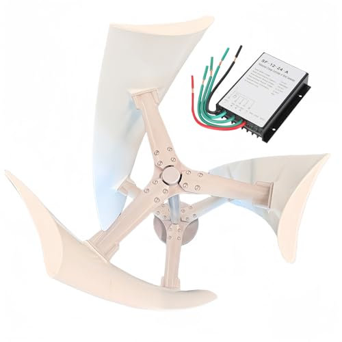Eastnmythet Turbina eolica Verticale da 12000 W, generatore Eolico per Camper, generatore Eolico per Uso Domestico, Kit generatore Eolico con regolatore MPPT,48V