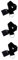 SHOWERORO 3St Anti-Rutsch-Stopper für Cello rutschfester Stachelstopper Endstift Cellogurt Cello-Stachelstopper verstellbarer schultergurt brillenband verstellbar Cello-Schutz Black