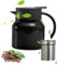 DASIAUTOEM Théière Isotherme de 1 l - Petit Thermos avec Infuseur en Acier Inoxydable - Maintient avec Théière Amovible et Amovible - Pour la Cuisine et Les Cafés