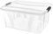 Aufbewahrungsboxen mit Deckel, 7L 14L 21L 32L 55L 80L Plastik Boxen Klickverschluss Stapelboxen 1er/3er Sets Lebensmittelecht Transparent Haushalt & HLKauf-Block (1er 32-Liter & 1x HLKauf-Block)