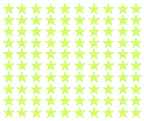 100 Stück Leuchtsterne Kinderzimmer,Selbstklebend,Sterne Leuchtend,Fluoreszierende Aufkleber,Leuchtsticker,Leuchtende,Leuchtsticker,Aufkleber Plastik Mit Sticker,Luminous,für Schlafzimmer Decke