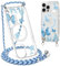 Xylota Magnétique Coque avec Cordon pour iPhone 12 Pro Max 6,7'' Compatible avec MagSafe, Transparent Aesthetic Motif Etui avec Collier, Portable Lanyard Housse pour iPhone 12 Pro Max, Butterfly 01
