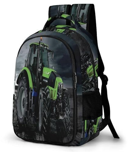 QPIRINMEX Rucksack Jungen 8 Jahre Traktor Rucksack Für Kinder Von 6 Bis 11 Jahren Schulrucksack Kinder 3D- Leichter Reise Outdoor Freizeit