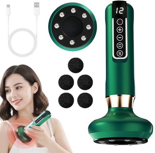 LPQKCcY Elektrisches Körper-Massagegerät, 12 Stufen Einstellbar mit Wärme & Vakuum für Tiefenmassage an Bauch, Taille, Beinen & Gesäß