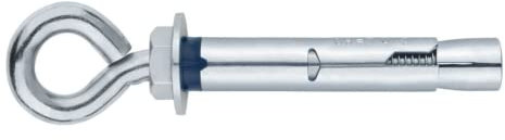 INDEX Fixing Systems CH-AR - Pack de 100 anclajes antigiro para cargas altas, de argolla (recubrimiento cincado, M8 x 60 mm, diámetro de 10 mm)