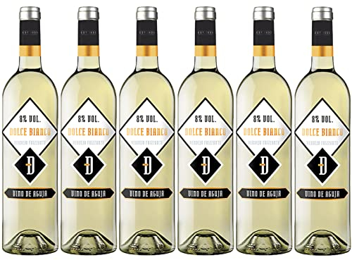 DOLCE BIANCO Vino Blanco Frizzante - 6 Botellas x 750ml