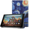 SATURCASE Case for Amazon Fire HD 10 2019 Released (9th Generation), Beautiful PU Leather Flip Foldable Stand Protective Tablet Cover with Auto Sleep/Wake Function (KN-9)