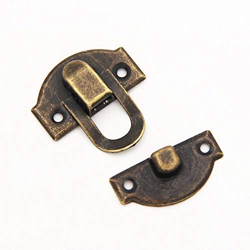Set di Chiusure per Cassetti Mini Chiusura a Scatto per Portagioie, Casse, Gancio di Fermo, Fibbia di Ferro, Serratura per Cassetti di Mobili in Legno