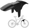 Mudhugger Clip On Front Bike Mudguard Shorty EVO Ziptie, Schwarz